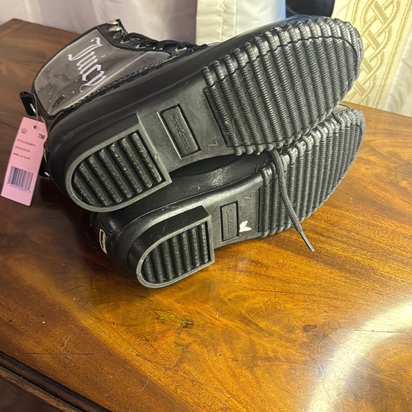 NEW Juicy Couture Rain Boots Black JC-TALOS SIZE 7 - Picture 3 of 5